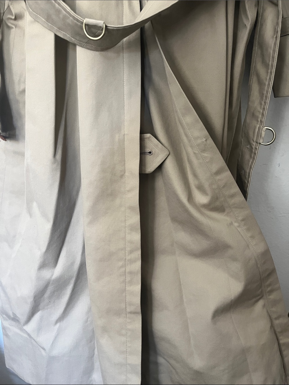 VTG Burberry Trench Coat Sz 48R Long Old Money 80s/90s Classic Double Breasted - Picture 14 of 16